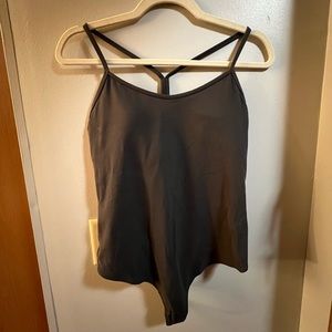 Dark gray Lululemon bodysuit